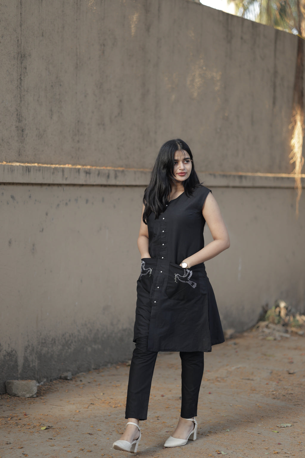 BLACK KURTA SET