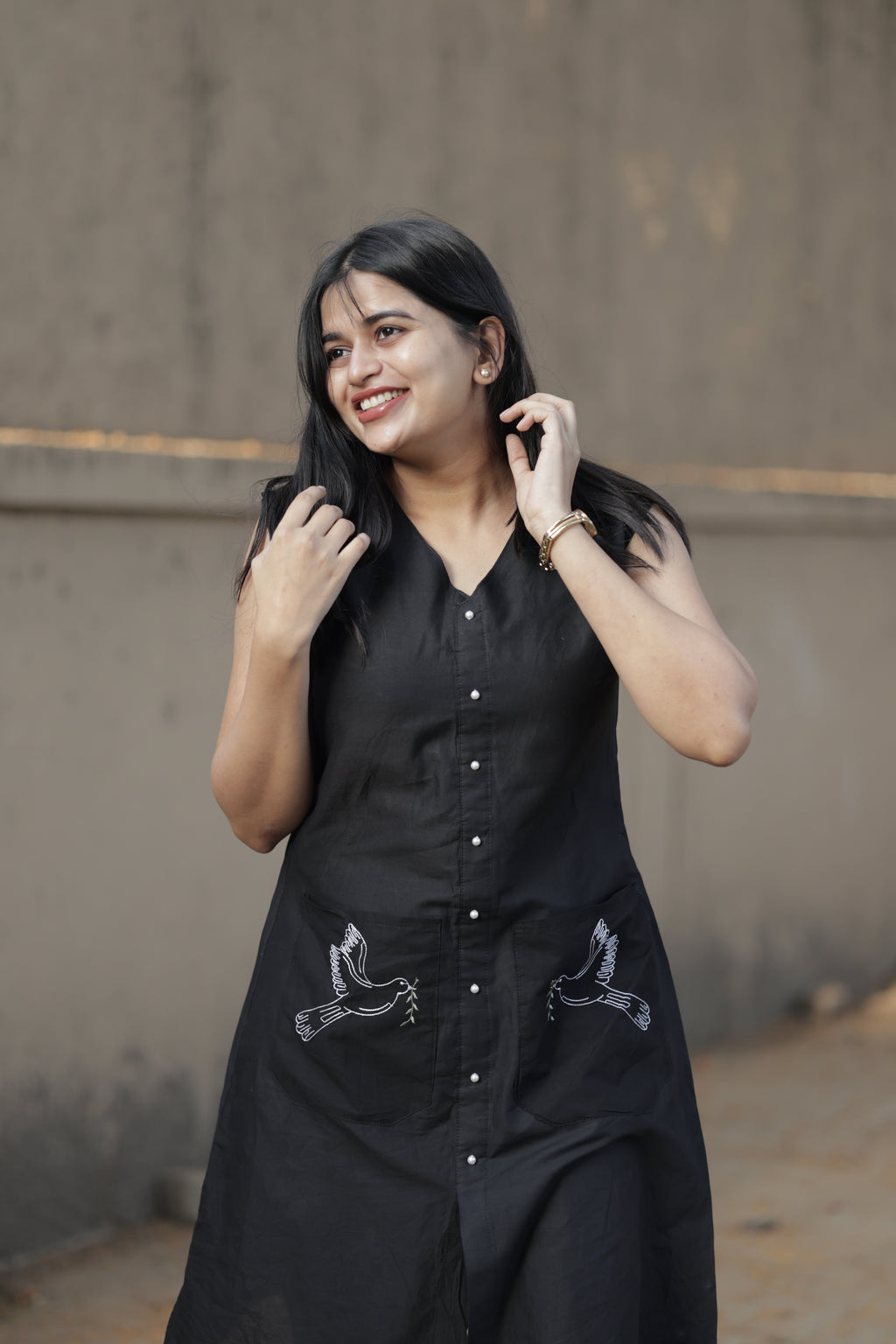 BLACK KURTA SET